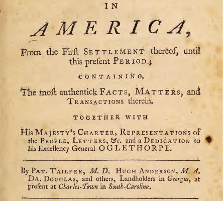 Tailfer’s Title Page