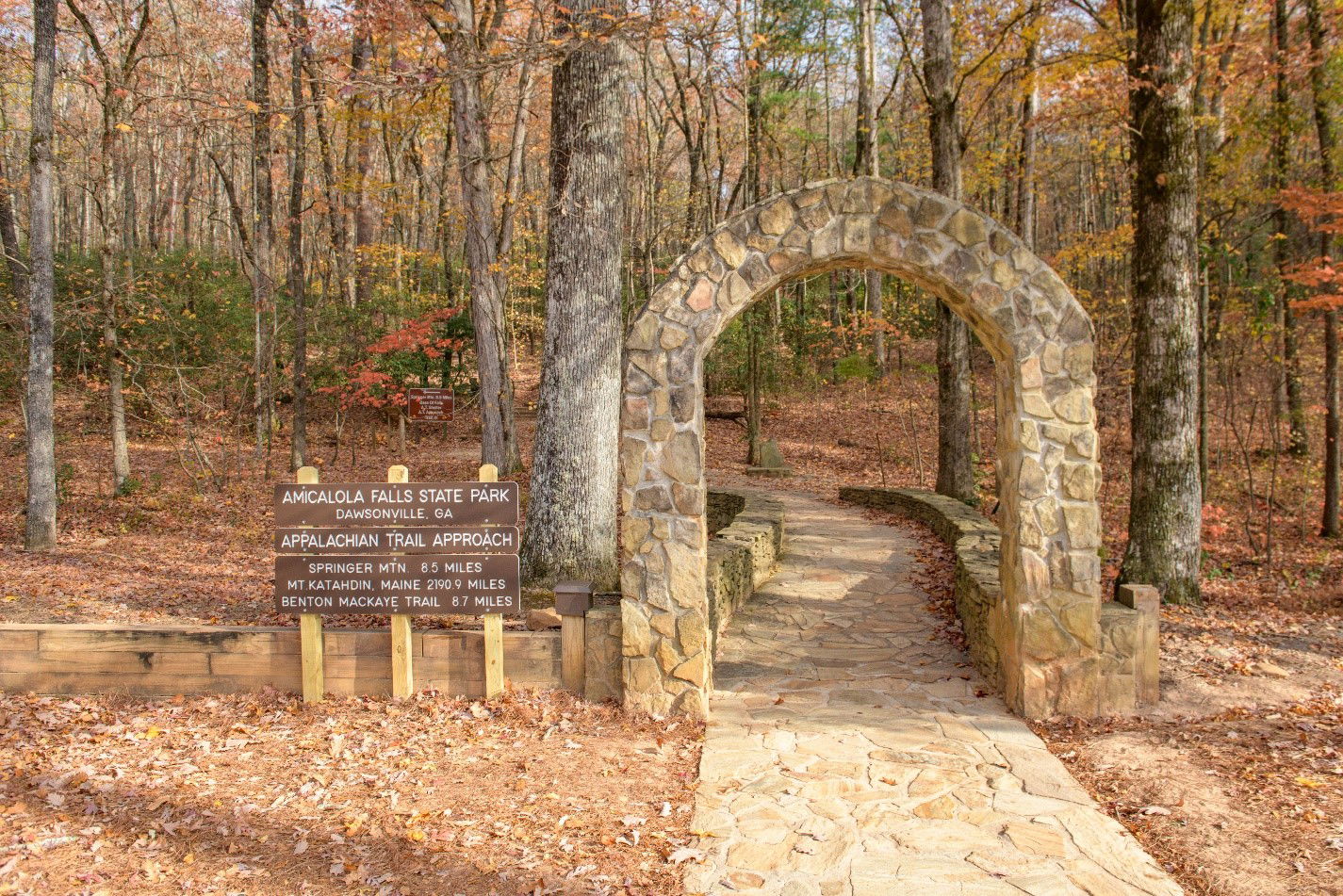 Entrance to the Appalachian Approach Trail at Amicalola Falls State Park